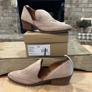 Lucky Brand Beige Mahzan Loafers with Heel